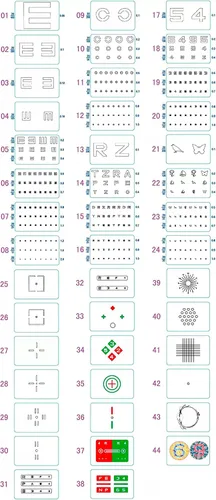 Vista 7 de Panel de gráfico de visión de pantalla de 19 pulgadas Led Visual Acuity Testing Chart Eye Vision Oftálmico LCD Probador óptico Monitor (negro)