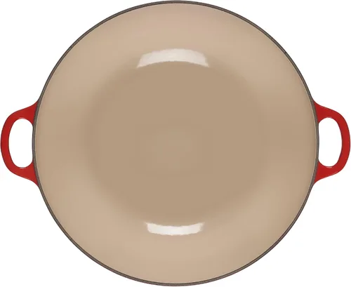 Vista 2 de Le Creuset Horno de chef de hierro fundido esmaltado con tapa de vidrio, 7.5 cuartos de galón., Cerise