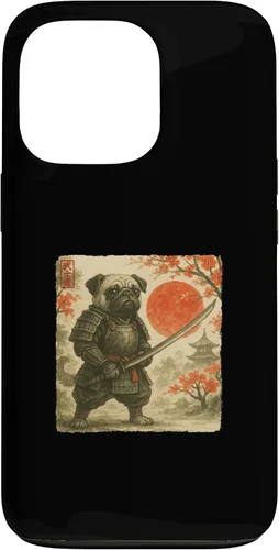 Vista 10 de Pug Samurai Japanese Warrior Costume Sumi-e Art Funny Case for iPhone 17