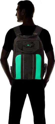 Vista 5 de Amazon Basics Mochila para herramientas, bolsa iluminada, color negro, 55 bolsillos