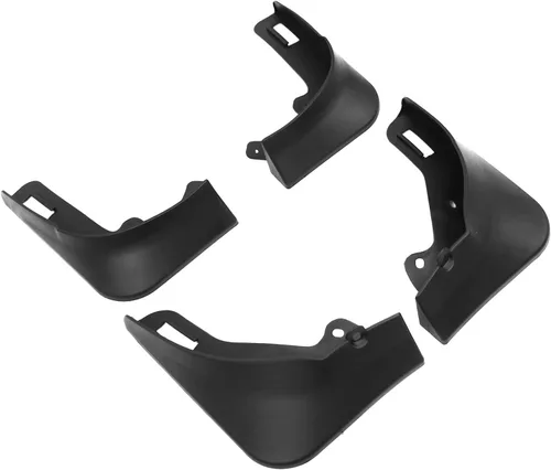 Vista 5 de FREEMOTOR802 Compatible con 2020-2023 Tesla Modelo Y guardabarros, PP negro delantero y trasero, protección contra salpicaduras, guardabarros