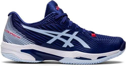 Vista 13 de ASICS Zapatillas de tenis Solution Speed FlyteFoam 2 para mujer 3-Calmante Mar Gris Azul