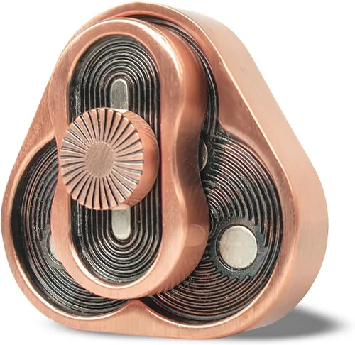Vista 7 de YANZHE Juguete deslizante magnético triangular, juguetes de metal EDC para adultos, alivio del estrés y la ansiedad, oficina (negro)