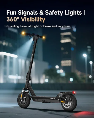 Vista 9 de ECOROAD Scooter eléctrico para adultos, motor de 750 W y 25 MPH y 30-35 millas de largo alcance, neumáticos de 8.5 y 10 pulgadas con doble