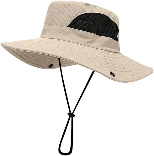 Vista 3 de Sombrero unisex de pesca y playa H0812 Beige
