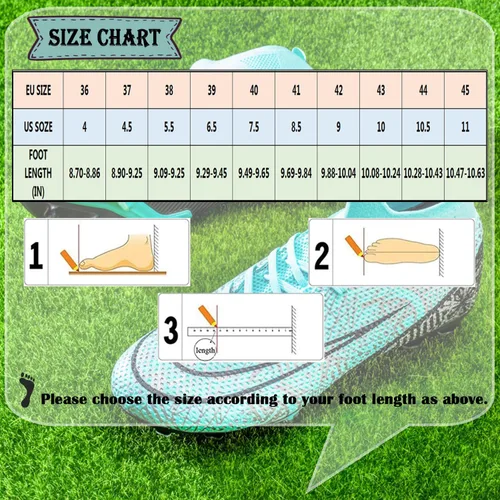 Vista 7 de WINGFAI Zapatos de fútbol para hombre, para exteriores, césped interior, tenis de entrenamiento de fútbol profesional, botas de fútbol atléticas