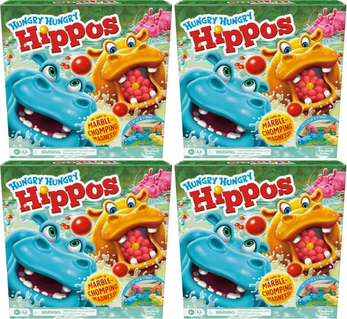 Vista 17 de Hasbro Gaming Juego de hipopótamos hambrientos hambrientos para preescolares Relanzamiento instantáneo de mármol, fácil instalación