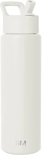 Vista 17 de Simple Modern botella de agua con tapa con pajita, termo de acero inoxidable con aislamiento al vacío, reutilizable, sin BPA, sin fugas