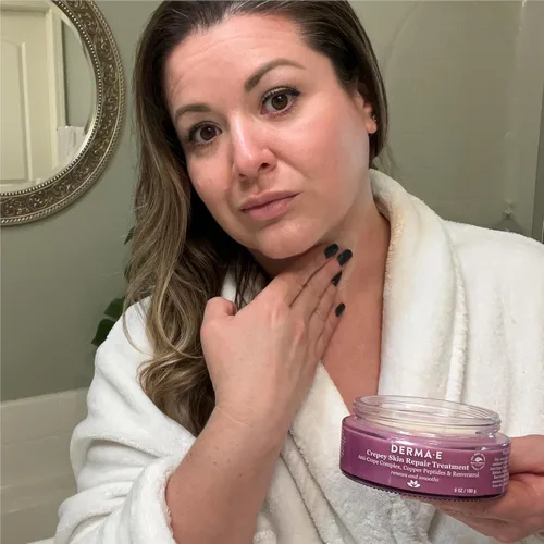 Vista 7 de DERMA E Crepey Skin Repair Treatment - Loción hidratante restauradora - Crema corporal para piel seca crepey - Crema reafirmante que mejora