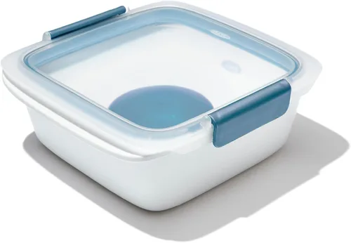 Vista 29 de OXO Good Grips Prep and Go - Recipiente dividido para 2 tazas, color azul océano