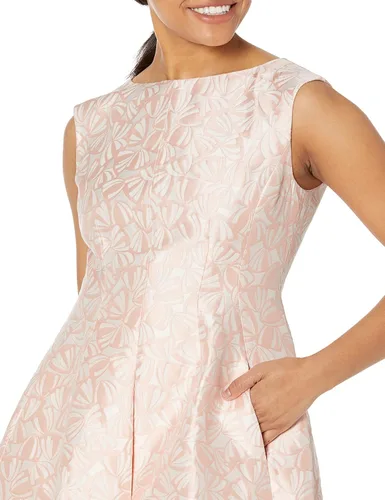 Vista 3 de Anne Klein Vestido de encaje y llamarada jacquard para mujer