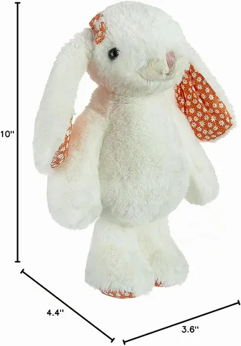 Vista 7 de DILLY DUDU - Conejo de peluche de conejo en flor de azahar, juguete de peluche de 10 pulgadas (crema)