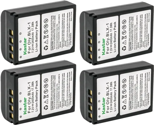 Vista 6 de Kastar BLX1 - Batería de repuesto para Olympus OM System BLX-1, cargador de batería de iones de litio Olympus OM System BCX-1, cámara sin espejo