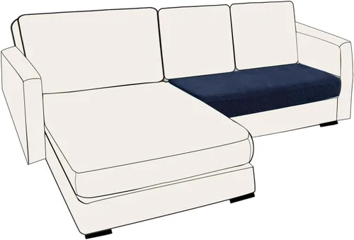 Vista 131 de UNBBRRL Fundas de cojín de asiento para sofá, elásticas, funda de cojín individual para sofá, fundas de cojín para sofá, fundas de héroe protegen