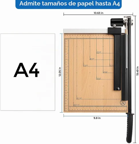 Vista 2 de MROCO - Cortador de papel de guillotina resistente y recortadora de papel, longitud de corte de 12 pulgadas