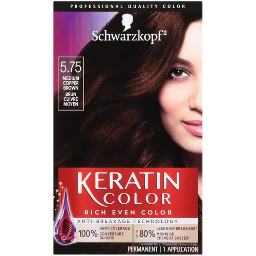 Vista 17 de Schwarzkopf Keratin Color - Crema permanente para el cabello, 4.5 castaño dorado medio