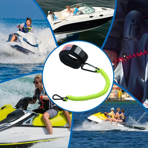 Vista 6 de 8M0092850 - Cordón para interruptor de muerte de barco, correa de muñeca para barco fuera de borda Mercruiser Marine, 54 pulgadas de largo/15920T54