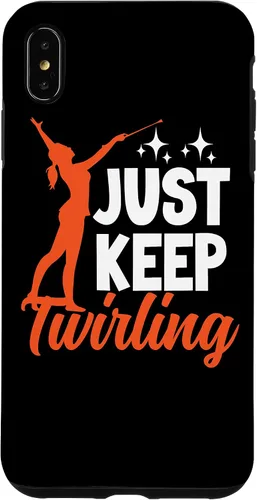 Vista 7 de Funda para iPhone 12 mini Just Keep Twirling Baton Twirler Majorette Twirl Dancer