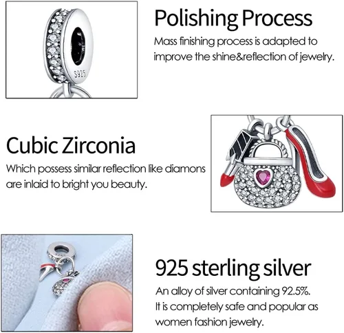 Vista 26 de KUNSIR Los abalorios se adaptan a pulseras Pandora para mujer, plata de ley 925, cuentas colgantes de joyería para niñas, dijes de feliz cumpleaños