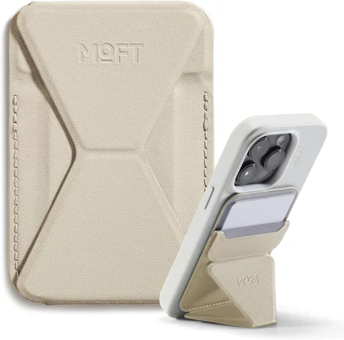 Vista 40 de MOFT Soporte para teléfono y cartera AERA, cartera MagSafe, tarjetero beach blanco