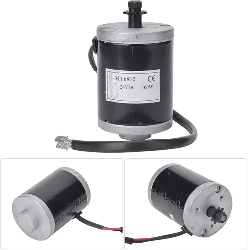 Vista 5 de HEITIGN Motor Electrico para Motocicleta Motor Actualización 24V 100w Motor Alto con Piñón Dientes Accesorio para Scooter Eléctrico My6812