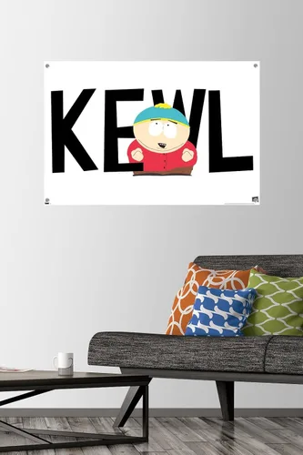 Vista 2 de Trends International South Park Cartman Kewl - Póster de pared, 22.37 x 34.00 pulgadas, paquete de póster premium y alfiler