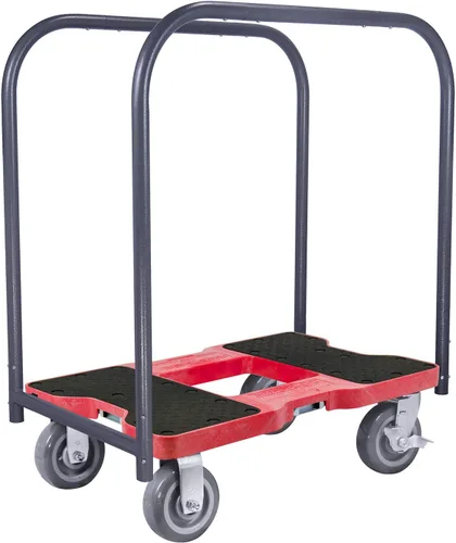 Vista 10 de SNAP-LOC Carrito de panel de alta resistencia de 1800 libras negro con marco de acero, ruedas de 6 pulgadas, barras de panel y accesorio de correa