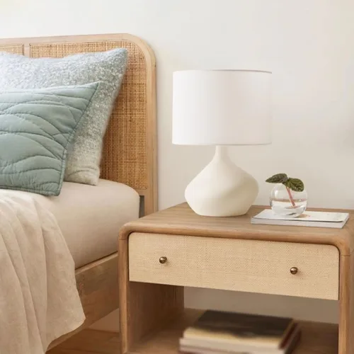 Vista 5 de Lámpara para escritorio, lámpara de mesa retro simple para dormitorio, lámpara de mesita de noche, sala de estar, gabinete lateral, lámpara de mesa