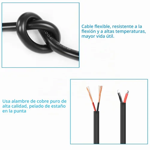 Vista 5 de GINTOOYUN 2 PCS DC8020 Conector Pigtail Cable, DC 8.0MM x 2.0MM Macho Enchufe a Cable Desnudo Cable de Alimentación de Extremo Abierto, 3.3 ft