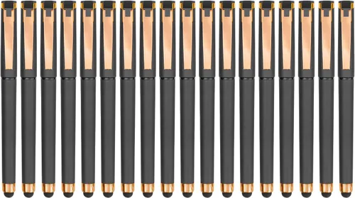 Vista 9 de Linbsunne - Bolígrafos de gel negros de 0.7mm, punta media, bolígrafos de oficina, bolígrafos 2 en 1 con lápiz táctil para pantallas táctiles
