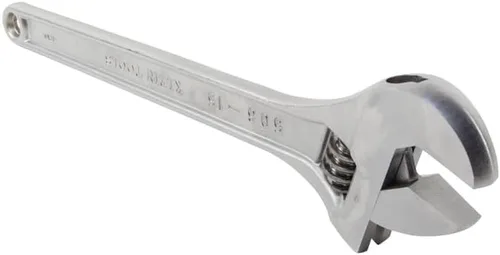 Vista 2 de Klein Tools 506-15 Llave ajustable, llave de transmisión forjada con acabado cromado pulido y mango contorneado, 15 pulgadas