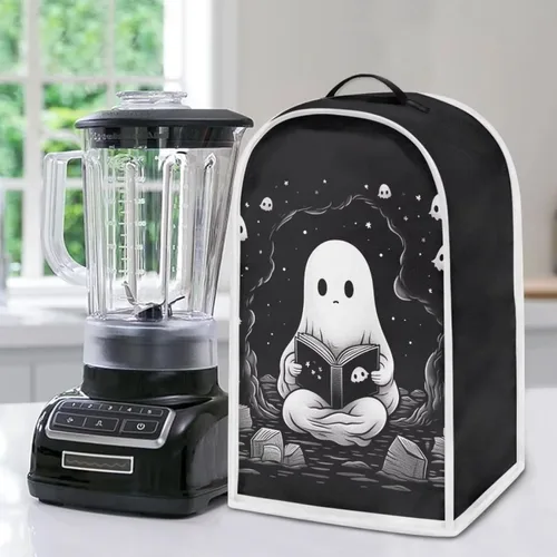 Vista 5 de TODIYADDU Funda negra para licuadora de fantasma, portátil, compatible con la mayoría de los electrodomésticos de cocina, a prueba de polvo, cocina