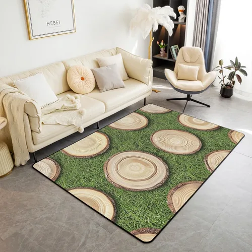 Vista 14 de jejeloiu Alfombra para sala de estar de animales de la selva para niños, 3 x 5, alfombra de área de tigre para niños, niñas, adolescentes