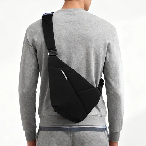 Vista 2 de Bolso bandolera, Negro, Compacto