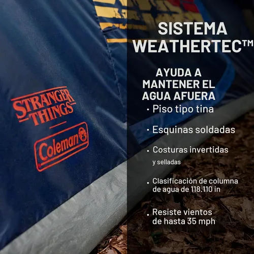 Vista 4 de Coleman Stranger Things Colección de Equipo al Aire Libre, Edición Limitada Stranger Things & Coleman Surtido de Camping del Mundo al Revés