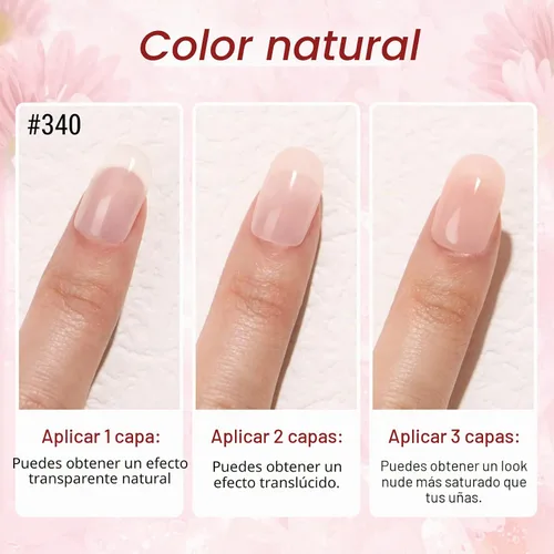Vista 6 de AZUREBEAUTY - Juego de 6 polvos de inmersión translúcidos color rosa nude transparente Rosado jalea