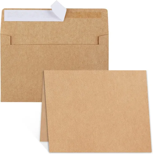 Vista 8 de 90 paquetes de sobres 3.5x5 para invitaciones, sobres de invitación A1, sobres de papel kraft marrones, sobres pequeños RSVP para bodas, fotos