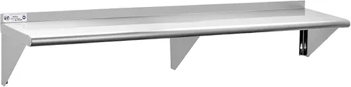 Vista 21 de Hally Estante de acero inoxidable montado en la pared, estante de pared de 10 x 24 pulgadas, NSF resistente, capacidad de 250 libras, estante