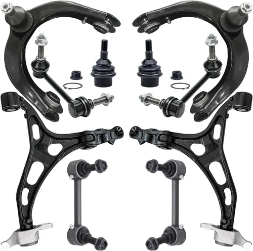 Vista 54 de Detroit Axle - Kit de suspensión delantera de 10 piezas para Jeep 2002-2004