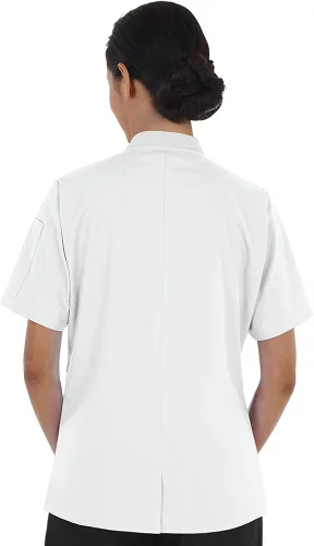 Vista 8 de Abrigo de chef ligero para mujer (XS-3X, 9 colores)