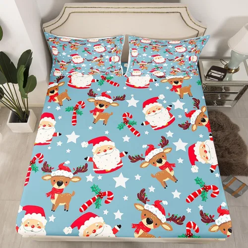 Vista 47 de Erosebridal Divertida sábana bajera ajustable de Halloween para niños, lindo juego de ropa de cama de calabaza fantasma, decoración de Halloween