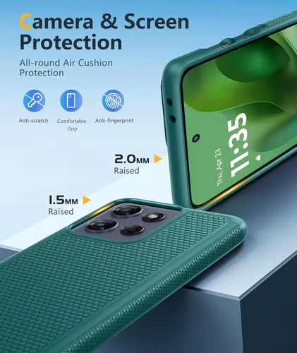 Vista 968 de FNTCASE Funda para iPhone 17 Pro: Fundas delgadas translúcidas de color azul claro compatibles con MagSafe, protección completa de la cámara