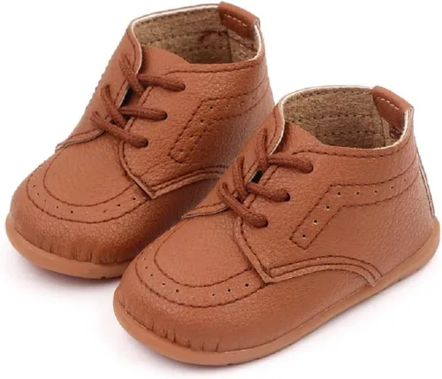 Vista 2 de Zapatos Oxford de piel sintética para niños y niñas, adecuados para gatear, vestido de boda, fiestas de cumpleaños y cualquier ocasión
