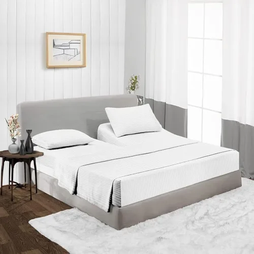 Vista 34 de Giza Sheets Twin – Sábanas de 100% algodón egipcio Giza – Sábanas para colchón de hasta 18 pulgadas de profundidad – 4 piezas de sábanas de algodón