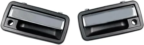 Vista 10 de Medio metal cromado, 1 par de manijas de puerta delantera y exterior compatible con Chevy S10 Sonoma 1994-2004 Blazer