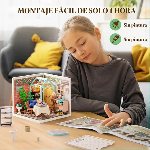 Vista 3 de Rolife Super Creator - Casa en miniatura de plástico DIY para adultos, kit de modelo de mini bloques para adolescentes de 8 a 12 años