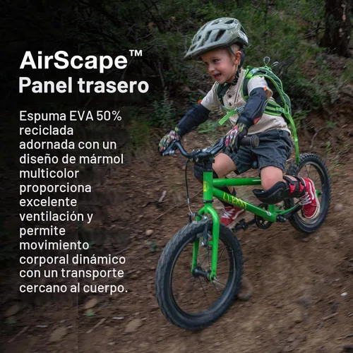 Vista 5 de Osprey Moki 3L - Paquete de hidratación para bicicleta infantil, color azul