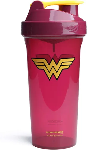 Vista 10 de Botella agitadora de proteínas Smartshake Lite Liga de la Justicia 800ml – Botella de agua DC Comics, botella agitadora para gimnasio sin BPA a