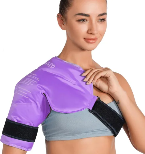Vista 12 de REVIX Paquete de Hielo XL para Hombro Terapia de Frío para Manguito Rotador, Envolturas de Paquete de Hielo de Gel Reutilizable para Hombro