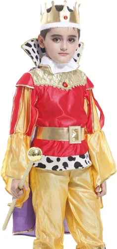 Vista 2 de Disfraz de Halloween para niños y niñas, disfraz medieval de guerrero del príncipe rey